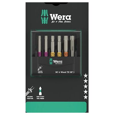 Wera 05073639001 Screwdriver Bits Set - Wood & TX HF Wera 05073639001 Screwdriver Bits Set - Wood & TX HF