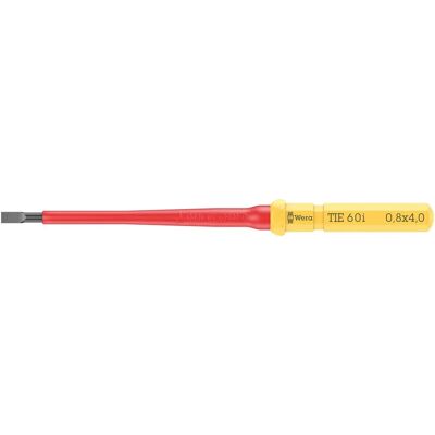Wera VDE Insulated Slotted Blade - 4mm, 157mm, Hex Drive Wera VDE Insulated Slotted Blade - 4mm, 157mm, Hex Drive