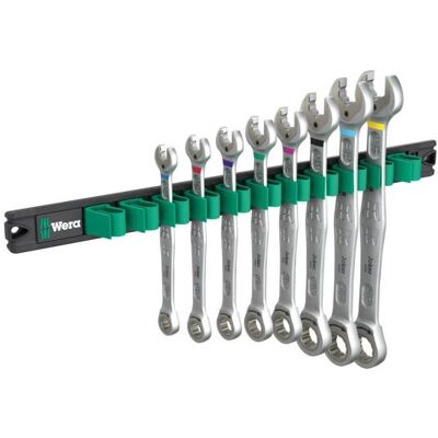 Wera 9632 kombinasjonsnøkler - 8 deler, magnetisk holderstripe, 30° sving Wera 9632 kombinasjonsnøkler - 8 deler, magnetisk holderstripe, 30° sving