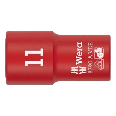Wera 05005937001 Impact Socket - VDE-insulated, 1/4'' Drive, 11x41mm Wera 05005937001 Impact Socket - VDE-insulated, 1/4'' Drive, 11x41mm
