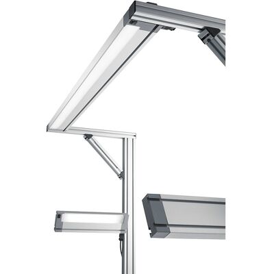 Luz de sistema LED de alumínio Waldmann - 1199mm, 40W, Prata/Preto - Luz de sistema LED Luz de sistema LED de alumínio Waldmann - 1199mm, 40W, Prata/Preto - Luz de sistema LED