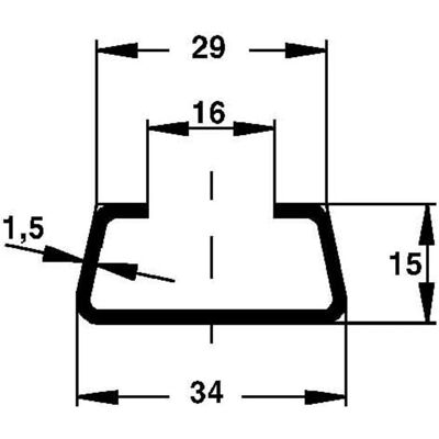 Niedax - 2975/2 FL - 2000 mm - C-Profil - Ankerschiene Niedax - 2975/2 FL - 2000 mm - C-Profil - Ankerschiene