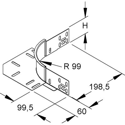 Pièce d'angle Niedax REK60 pour chemins de câbles - Accessoires de câblage - Publicité Pièce d'angle Niedax REK60 pour chemins de câbles - Accessoires de câblage - Publicité
