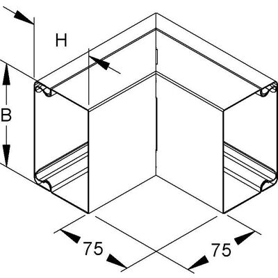 Niedax - LUAC 40.040 E3 - 90° - Edelstahl - Kabelkanal Niedax - LUAC 40.040 E3 - 90° - Edelstahl - Kabelkanal