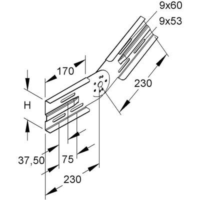 Niedax WSGV105F Vertikaler Gelenkverbinder - Kabelkanal Niedax WSGV105F Vertikaler Gelenkverbinder - Kabelkanal