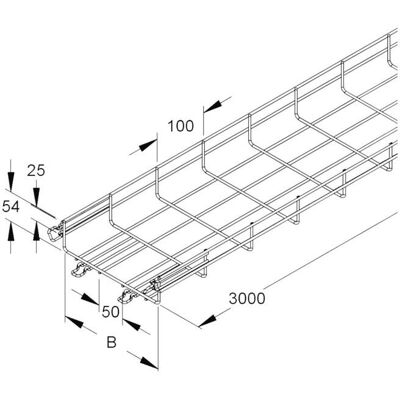 Niedax - MTC 54.300 F - 54x300x3000 - U-form - Fente de câbles Niedax - MTC 54.300 F - 54x300x3000 - U-form - Fente de câbles
