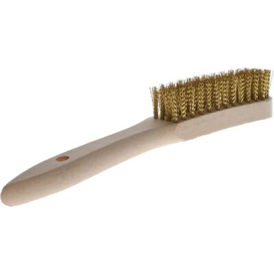 Brosse à main en laiton Osborn - 4 rangées, manche en hêtre - Outil à main - Publicité Brosse à main en laiton Osborn - 4 rangées, manche en hêtre - Outil à main - Publicité