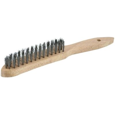 Brosse à fil Osborn 4 rangées Corps en bois Acier inoxydable - Brosse métallique - Publicité Brosse à fil Osborn 4 rangées Corps en bois Acier inoxydable - Brosse métallique - Publicité