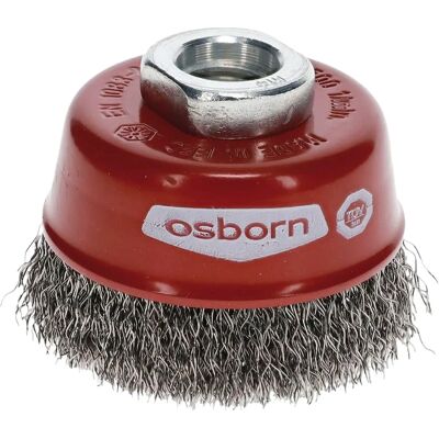 Brosse à tasse en fil de fer Osborn - Usage intensif, M14 - 60x20mm - Décolleur de rouille - Publicité Brosse à tasse en fil de fer Osborn - Usage intensif, M14 - 60x20mm - Décolleur de rouille - Publicité