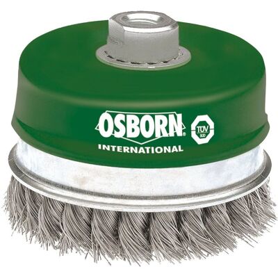 Osborn 0002608353 Cepillo taza inox de alambre trenzado - Limpieza pesada Osborn 0002608353 Cepillo taza inox de alambre trenzado - Limpieza pesada
