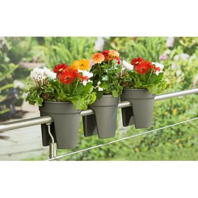 KHW Flowerclip Pflanzgefäße - Frostbeständig, 6L, 3er Set KHW Flowerclip Pflanzgefäße - Frostbeständig, 6L, 3er Set
