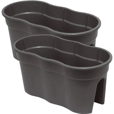 KHW Flowerclip XXL - Wetterfest, UV-beständig - Pflanzgefäße KHW Flowerclip XXL - Wetterfest, UV-beständig - Pflanzgefäße