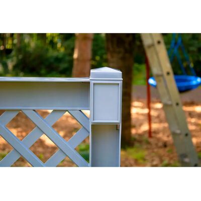 KHW Spalier mit Pflanzkasten - Grau - 200x140x43cm KHW Spalier mit Pflanzkasten - Grau - 200x140x43cm