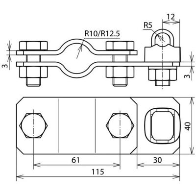 Dehn+SÖHNE Erdungsklemme 20mm Verzinkter Stahl - Erdungsklemme Dehn+SÖHNE Erdungsklemme 20mm Verzinkter Stahl - Erdungsklemme