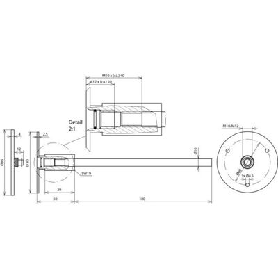 DEHN + SOEHNE - 478011 - M10/M12 NIRO - Punto de fijación a tierra DEHN + SOEHNE - 478011 - M10/M12 NIRO - Punto de fijación a tierra