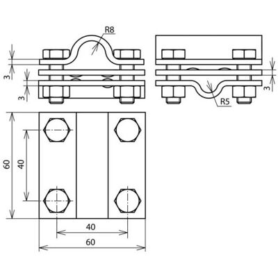 Dehn 319219 Connecteur Croisé - Acier Inoxydable - Pour conducteurs ronds et plats - Norme DIN EN 62561-1 - Publicité Dehn 319219 Connecteur Croisé - Acier Inoxydable - Pour conducteurs ronds et plats - Norme DIN EN 62561-1 - Publicité