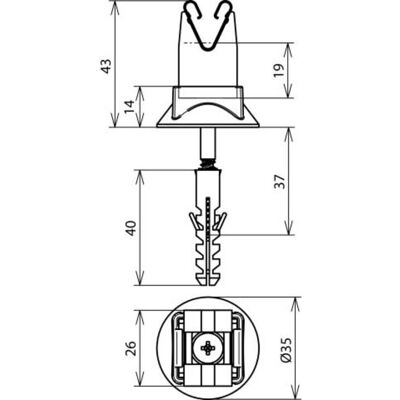 DEHN 207109 Modell - Rund kabelstöd för överspänningsskydd - 8mm DEHN 207109 Modell - Rund kabelstöd för överspänningsskydd - 8mm