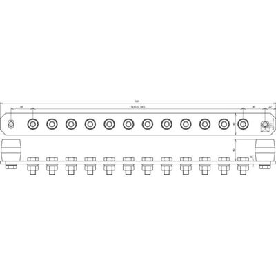 DEHN - PAS I 12AP M10 V2A - V2A - 12 - Potentialausgleichschiene DEHN - PAS I 12AP M10 V2A - V2A - 12 - Potentialausgleichschiene