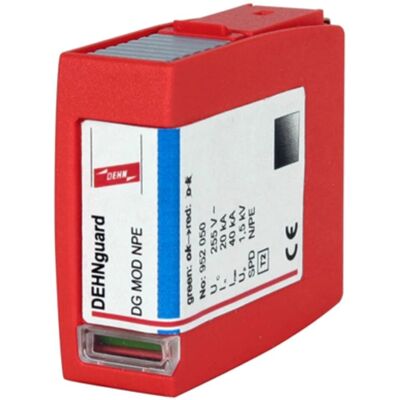 Dehn Scaricatore di sovratensione Tipo 2 ricambio N plug TT - 255V, 40kA, Modulare Dehn Scaricatore di sovratensione Tipo 2 ricambio N plug TT - 255V, 40kA, Modulare