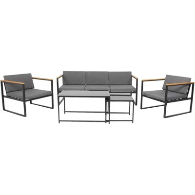 acamp Loungeset »SPACE«, 5 Sitzplätze, Polyester, inkl. Auflagen - grau acamp Loungeset »SPACE«, 5 Sitzplätze, Polyester, inkl. Auflagen - grau