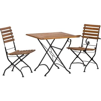 Acamp Gartentisch + Stühle Set - FSC Akazienholz, Teak Finish Acamp Gartentisch + Stühle Set - FSC Akazienholz, Teak Finish