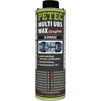 Petec Schwarzer Unterbodenschutz - 1L Multi UBS Wachs - Karosserie & Metall Petec Schwarzer Unterbodenschutz - 1L Multi UBS Wachs - Karosserie & Metall