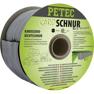 Petec Bande d'étanchéité noire pour carrosserie - 10mm x 10m - Publicité Petec Bande d'étanchéité noire pour carrosserie - 10mm x 10m - Publicité