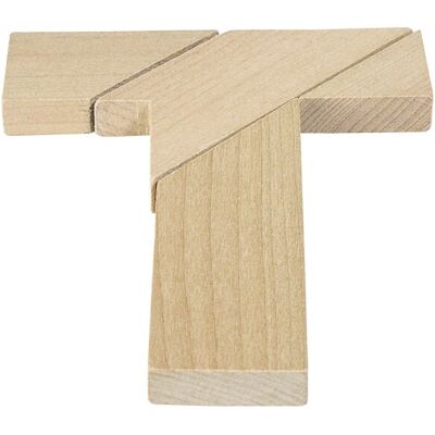 Goki HS006 Puzzle cerveau en T - 4 pièces Goki HS006 Puzzle cerveau en T - 4 pièces
