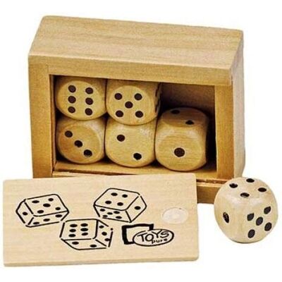 Jeu de Dés en Bois GOKI - Jeu de Plateau - Bois Naturel - 6 Pièces - Publicité Jeu de Dés en Bois GOKI - Jeu de Plateau - Bois Naturel - 6 Pièces - Publicité