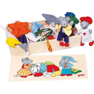 Goki 2 Topini in abbigliamento - Giocattolo per bambini Goki 2 Topini in abbigliamento - Giocattolo per bambini