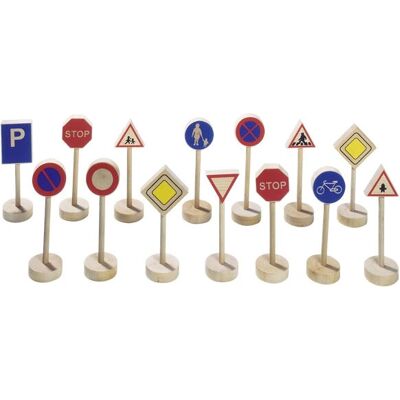 Goki WM397 Kinderspielzeugfigur - Verkehrszeichen Set Goki WM397 Kinderspielzeugfigur - Verkehrszeichen Set