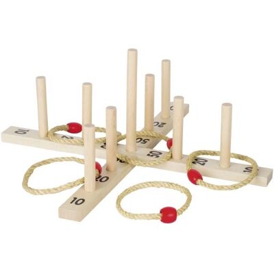 Goki Jeu de Lancer d'Anneaux - Bois 56cm avec 5 Anneaux Sisale - Publicité Goki Jeu de Lancer d'Anneaux - Bois 56cm avec 5 Anneaux Sisale - Publicité
