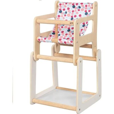 Sedia alta per bambole in legno GOKI con tavolo - Giocattolo 2 in 1 per bambini 3+ Sedia alta per bambole in legno GOKI con tavolo - Giocattolo 2 in 1 per bambini 3+