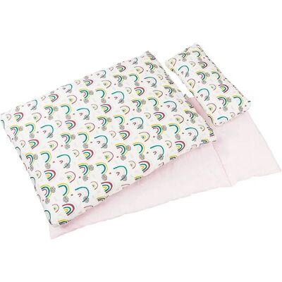 Goki Regenbogen Puppen Bettset - 3-tlg. Goki Regenbogen Puppen Bettset - 3-tlg.