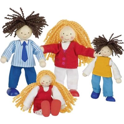 Goki Biegepuppen Familie - Holz, Beweglich, Für Alle Goki Häuser Goki Biegepuppen Familie - Holz, Beweglich, Für Alle Goki Häuser