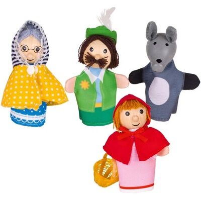 Goki Le Petit Chaperon Rouge - Set de Marionnettes à Doigts - 4 Pièces - Publicité Goki Le Petit Chaperon Rouge - Set de Marionnettes à Doigts - 4 Pièces - Publicité