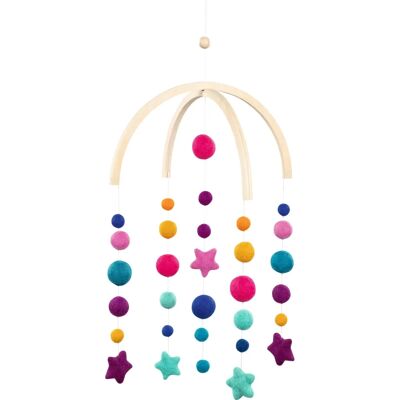 Goki Mobile Danse des Étoiles - Mobile pour bébé avec formes en feutre coloré Goki Mobile Danse des Étoiles - Mobile pour bébé avec formes en feutre coloré