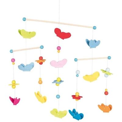 Goki 52890 - Baby-Mobile mit Filz-Schmetterlingen Goki 52890 - Baby-Mobile mit Filz-Schmetterlingen