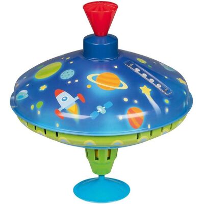 Goki Blauer Weltraum-Spinner mit LED - Spielzeug für Kinder 1-6 Jahre Goki Blauer Weltraum-Spinner mit LED - Spielzeug für Kinder 1-6 Jahre