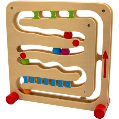 Goki Carril de bolas de madera para desarrollo de habilidades Goki Carril de bolas de madera para desarrollo de habilidades