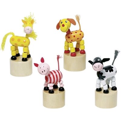 Goki 53959 - Holz Tier Druckfiguren Goki 53959 - Holz Tier Druckfiguren