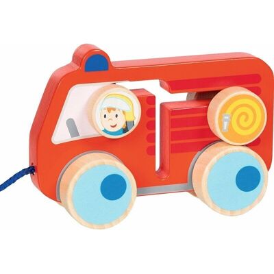 Goki Holz-Trekfigur Feuerwehr 112 - Spielzeug Goki Holz-Trekfigur Feuerwehr 112 - Spielzeug