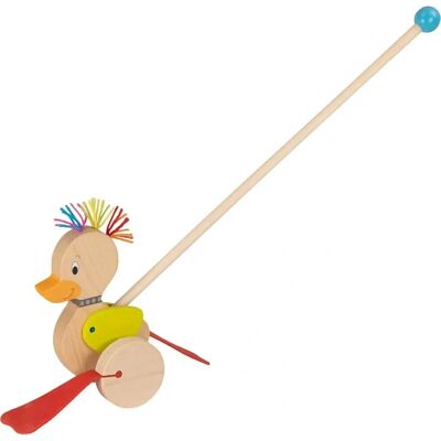 Goki Holzschiebeente - Ente - Ab 18 Monate - Spielzeug zum Schieben Goki Holzschiebeente - Ente - Ab 18 Monate - Spielzeug zum Schieben