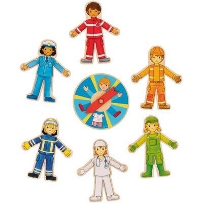 Goki Puzzle in Legno Professioni - Gioco Educativo per Bambini Goki Puzzle in Legno Professioni - Gioco Educativo per Bambini