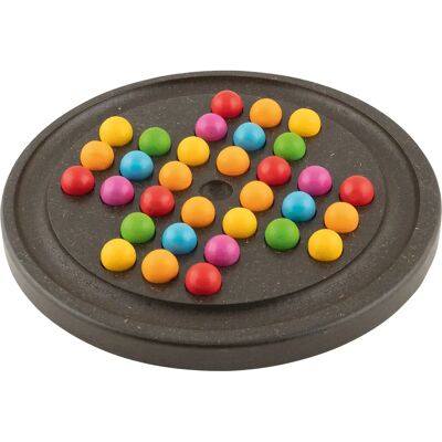 Goki 56808 - Jeu de Solitaire en Bois avec Billes Colorées Goki 56808 - Jeu de Solitaire en Bois avec Billes Colorées