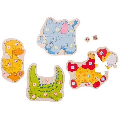 Goki Puzzle Cubo Animali - Gioco Educativo per Bambini Goki Puzzle Cubo Animali - Gioco Educativo per Bambini