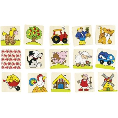 Goki 56890 Jeu de mémoire fermier en bois - Publicité Goki 56890 Jeu de mémoire fermier en bois - Publicité