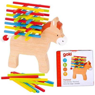 Gioco di equilibrio in legno Goki 56950 - 60 stecche & asino - Migliora la motricità Gioco di equilibrio in legno Goki 56950 - 60 stecche & asino - Migliora la motricità