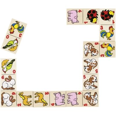Goki 56961 - Domino en bois avec motifs animaux pour enfants - Publicité Goki 56961 - Domino en bois avec motifs animaux pour enfants - Publicité