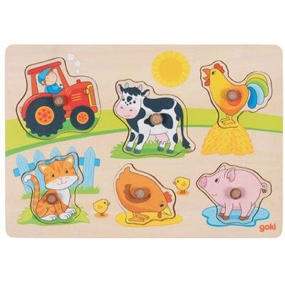 Goki 57309 Puzzle - Tierpuzzle mit 6 Teilen Goki 57309 Puzzle - Tierpuzzle mit 6 Teilen
